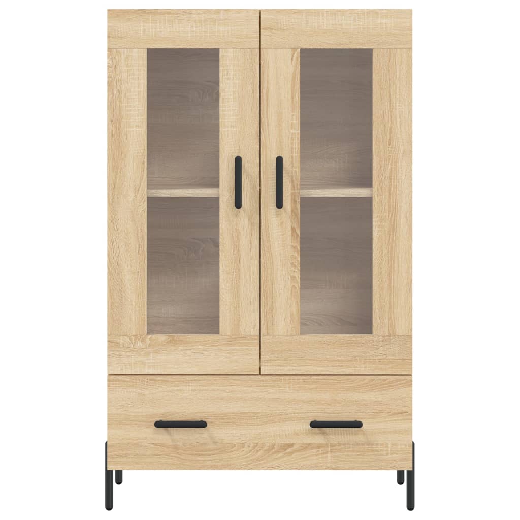 Buffet haut chêne sonoma 69,5x31x115 cm bois d'ingénierie - XIOS