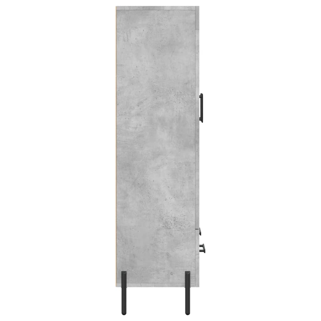 Buffet haut gris béton 69,5x31x115 cm bois d'ingénierie - XIOS