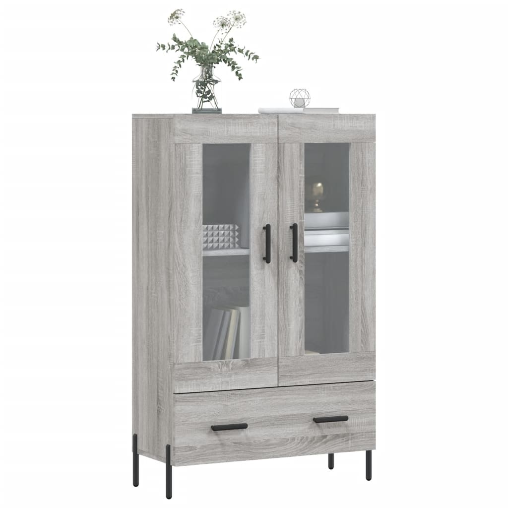Buffet haut sonoma gris 69,5x31x115 cm bois d'ingénierie - XIOS