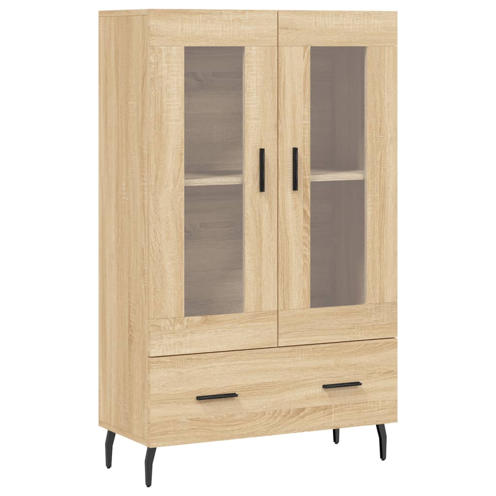 Buffet haut chêne sonoma 69,5x31x115 cm bois d'ingénierie - XIOS