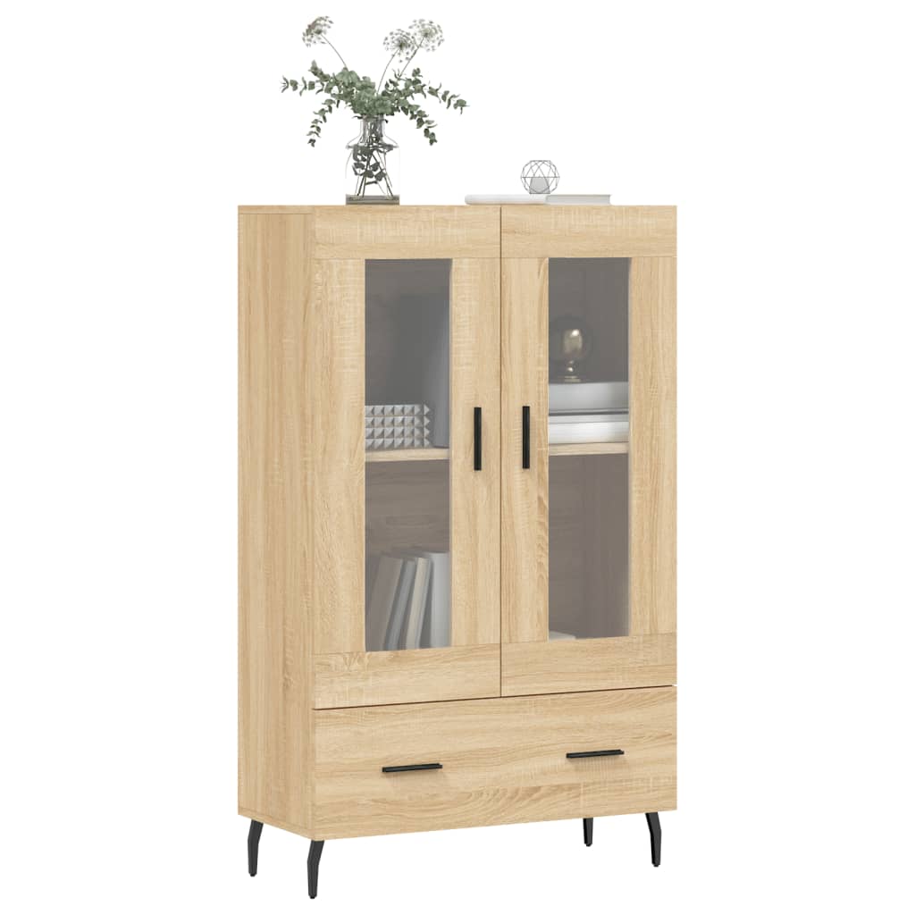 Buffet haut chêne sonoma 69,5x31x115 cm bois d'ingénierie - XIOS