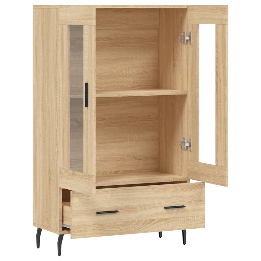 Buffet haut chêne sonoma 69,5x31x115 cm bois d'ingénierie - XIOS
