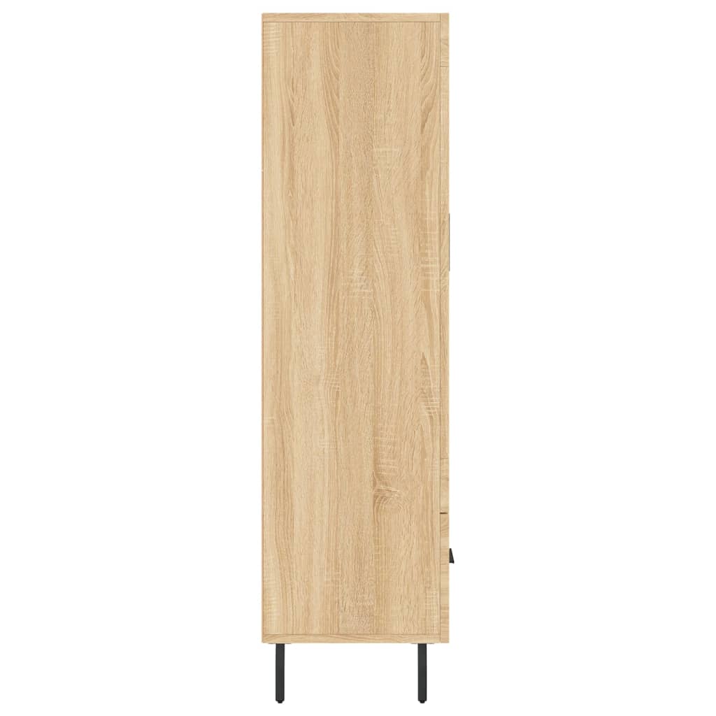 Buffet haut chêne sonoma 69,5x31x115 cm bois d'ingénierie - XIOS
