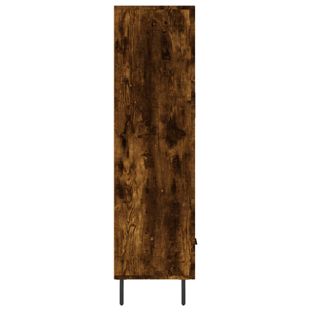 Buffet haut chêne fumé 69,5x31x115 cm bois d'ingénierie - XIOS