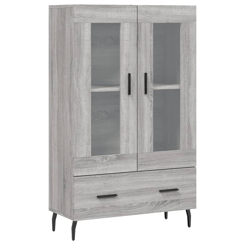 Buffet haut sonoma gris 69,5x31x115 cm bois d'ingénierie - XIOS