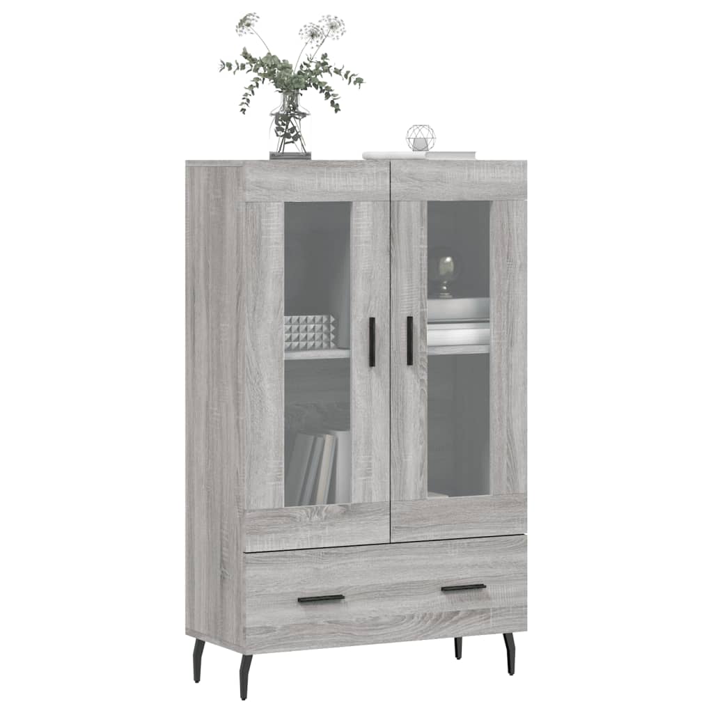 Buffet haut sonoma gris 69,5x31x115 cm bois d'ingénierie - XIOS