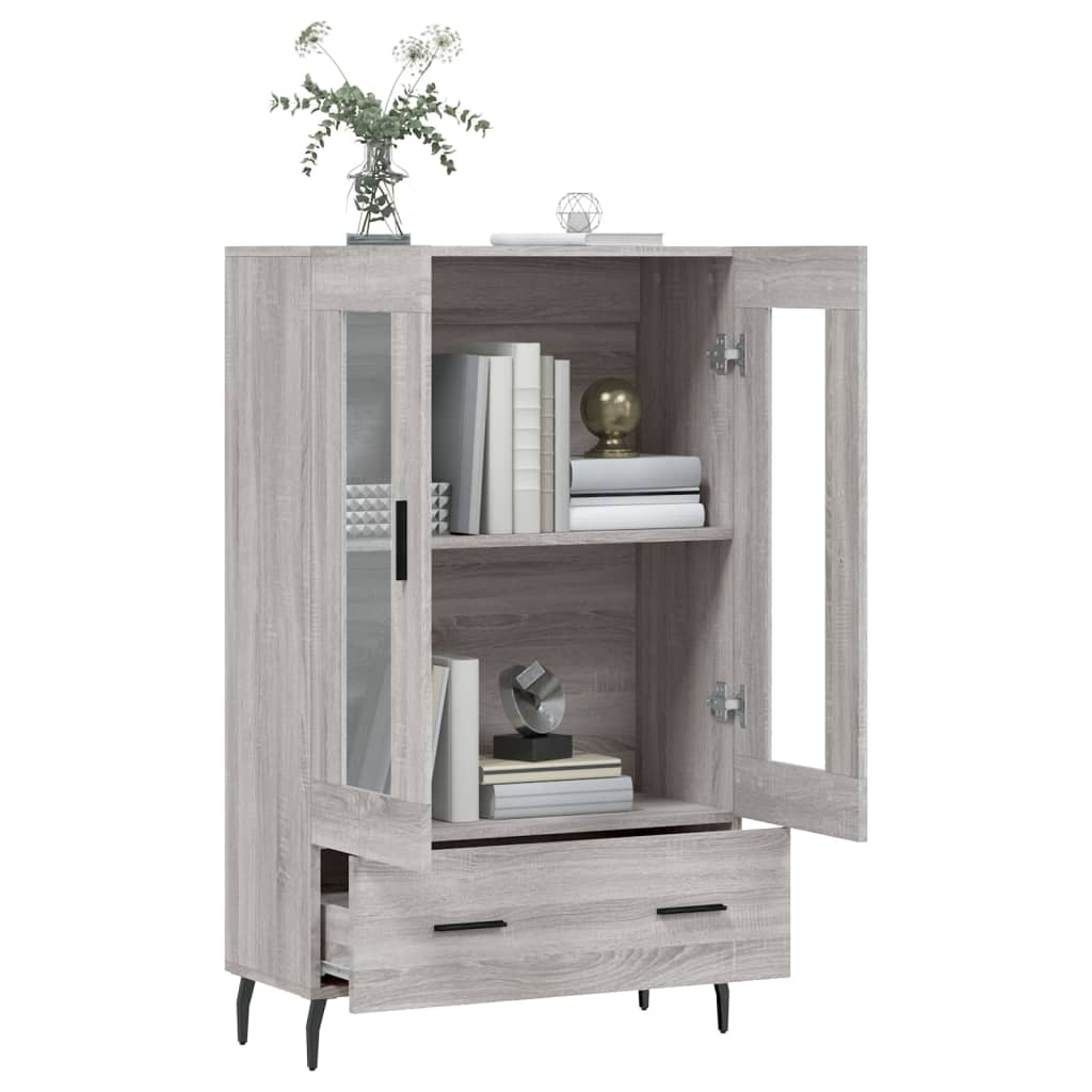 Buffet haut sonoma gris 69,5x31x115 cm bois d'ingénierie - XIOS