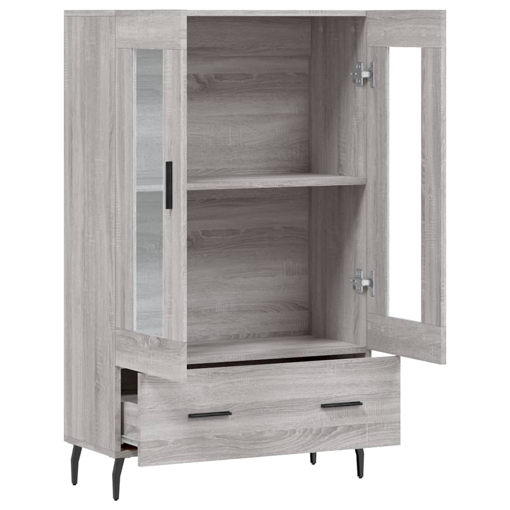 Buffet haut sonoma gris 69,5x31x115 cm bois d'ingénierie - XIOS