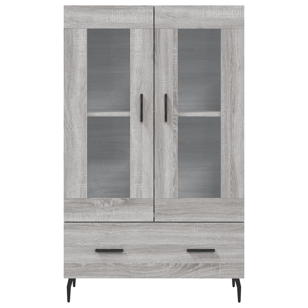 Buffet haut sonoma gris 69,5x31x115 cm bois d'ingénierie - XIOS