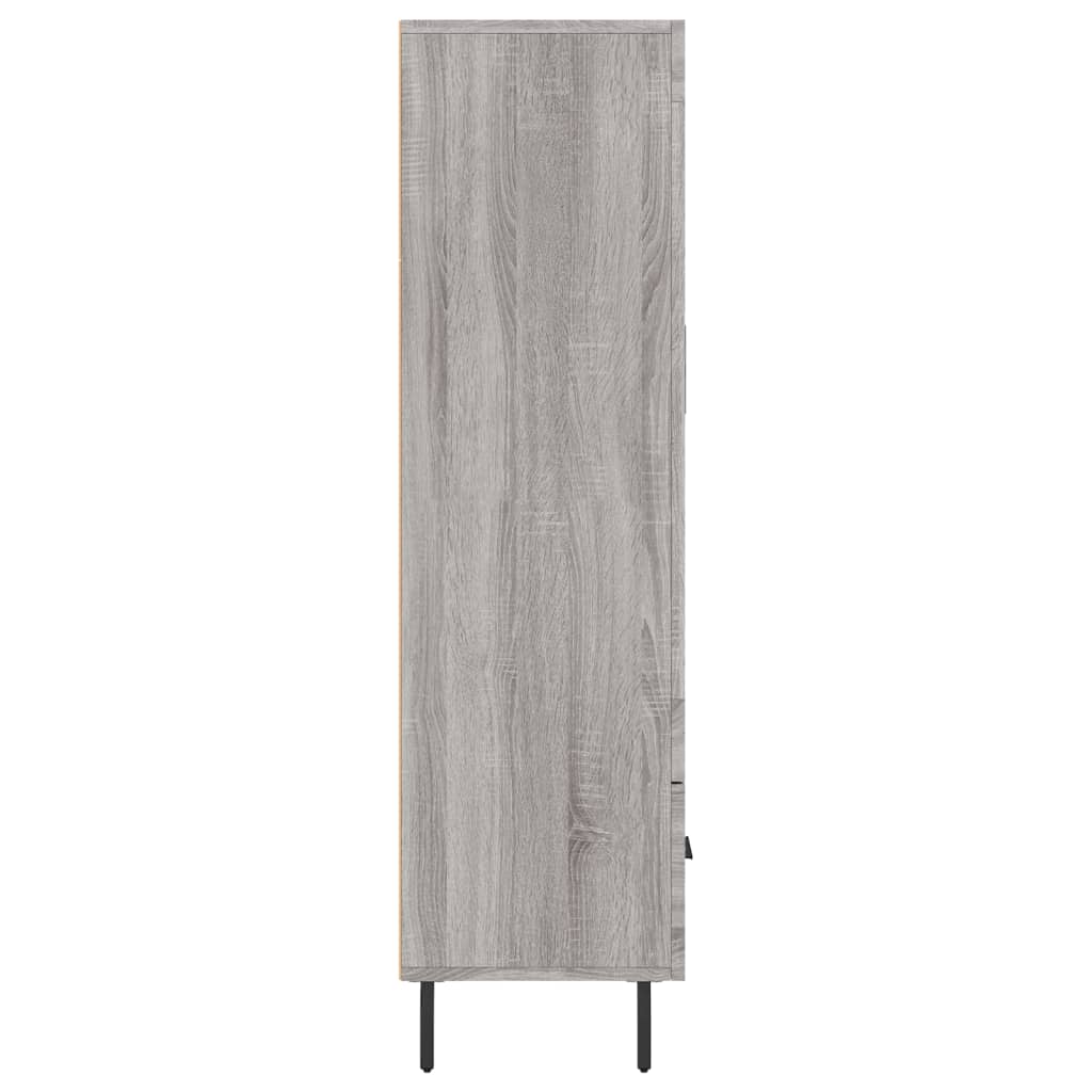 Buffet haut sonoma gris 69,5x31x115 cm bois d'ingénierie - XIOS