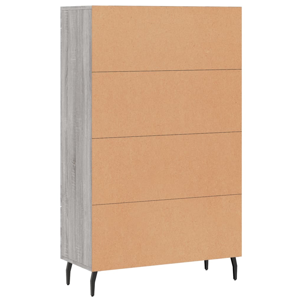 Buffet haut sonoma gris 69,5x31x115 cm bois d'ingénierie - XIOS