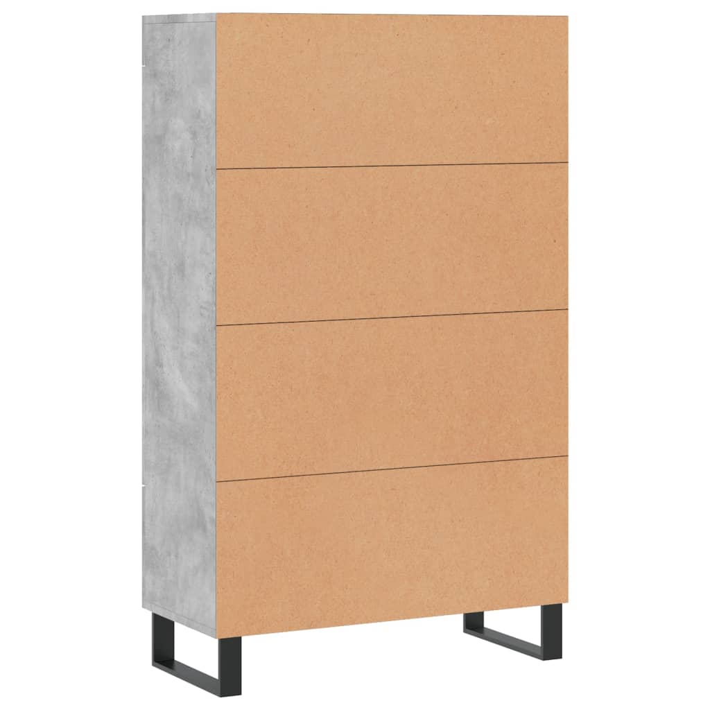 Buffet haut gris béton 69,5x31x115 cm bois d'ingénierie - XIOS