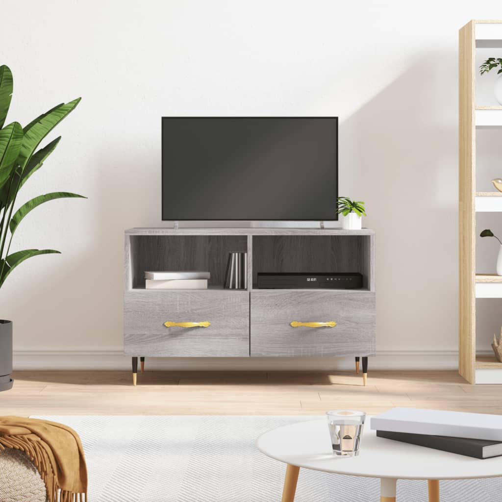 Meuble TV Sonoma gris 80x36x50 cm Bois d'ingénierie - XIOS