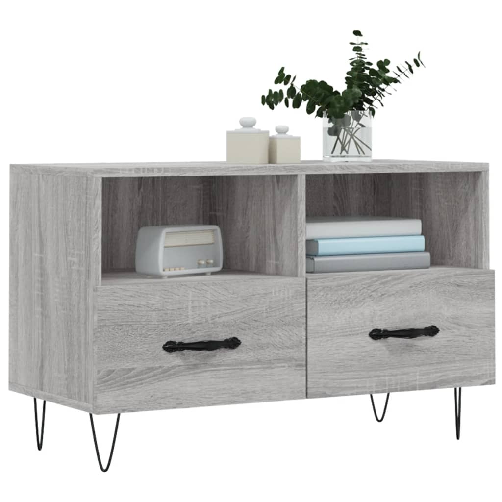 Meuble TV Sonoma gris 80x36x50 cm Bois d'ingénierie - XIOS