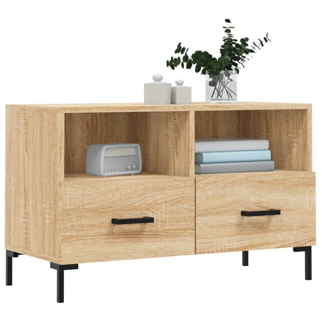 Meuble TV Chêne sonoma 80x36x50 cm Bois d'ingénierie - XIOS