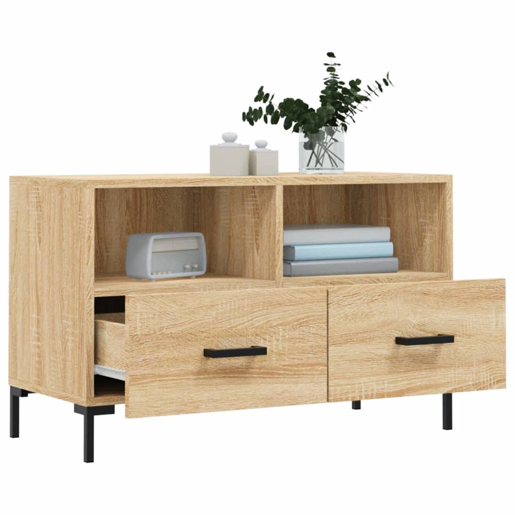 Meuble TV Chêne sonoma 80x36x50 cm Bois d'ingénierie - XIOS