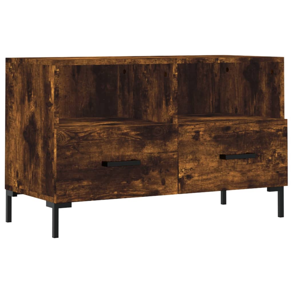 Meuble TV Chêne fumé 80x36x50 cm Bois d'ingénierie - XIOS
