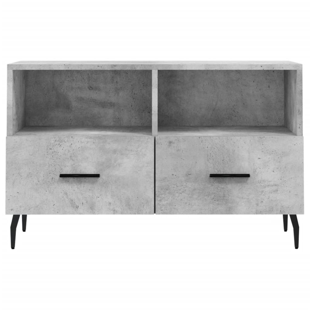 Meuble TV Gris béton 80x36x50 cm Bois d'ingénierie - XIOS