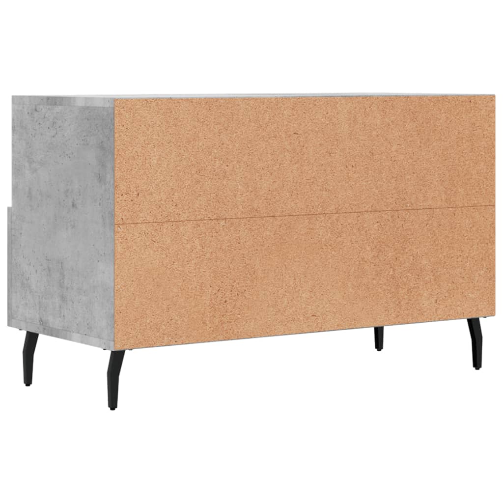 Meuble TV Gris béton 80x36x50 cm Bois d'ingénierie - XIOS