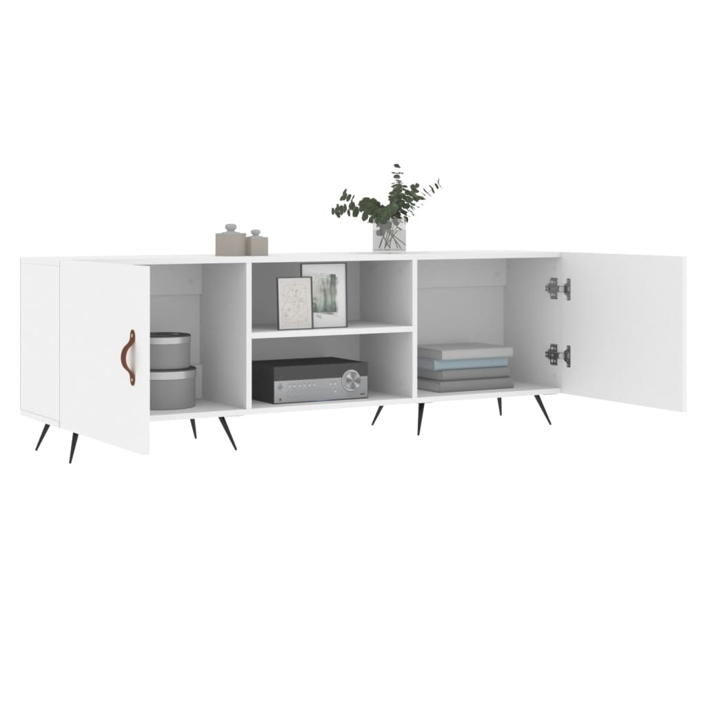 Meuble TV blanc 150x30x50 cm bois d'ingénierie - XIOS
