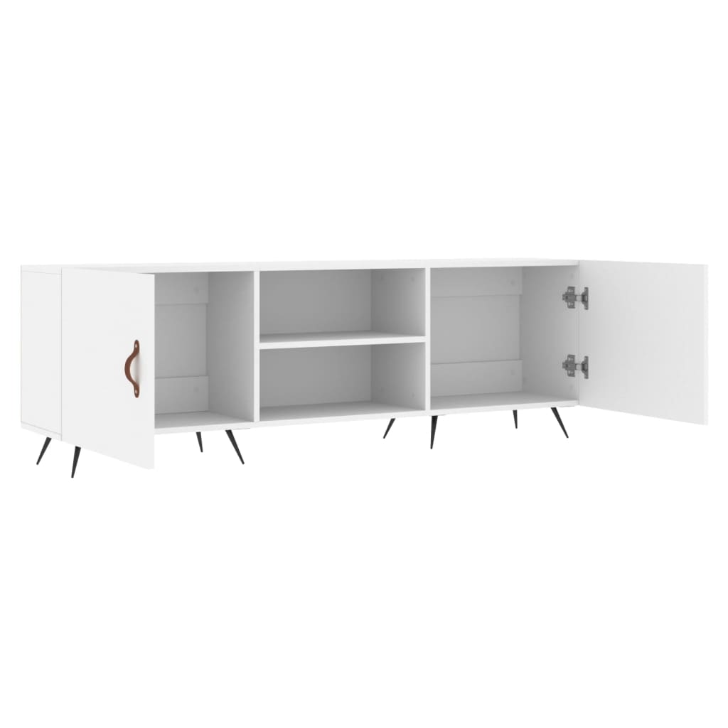 Meuble TV blanc 150x30x50 cm bois d'ingénierie - XIOS