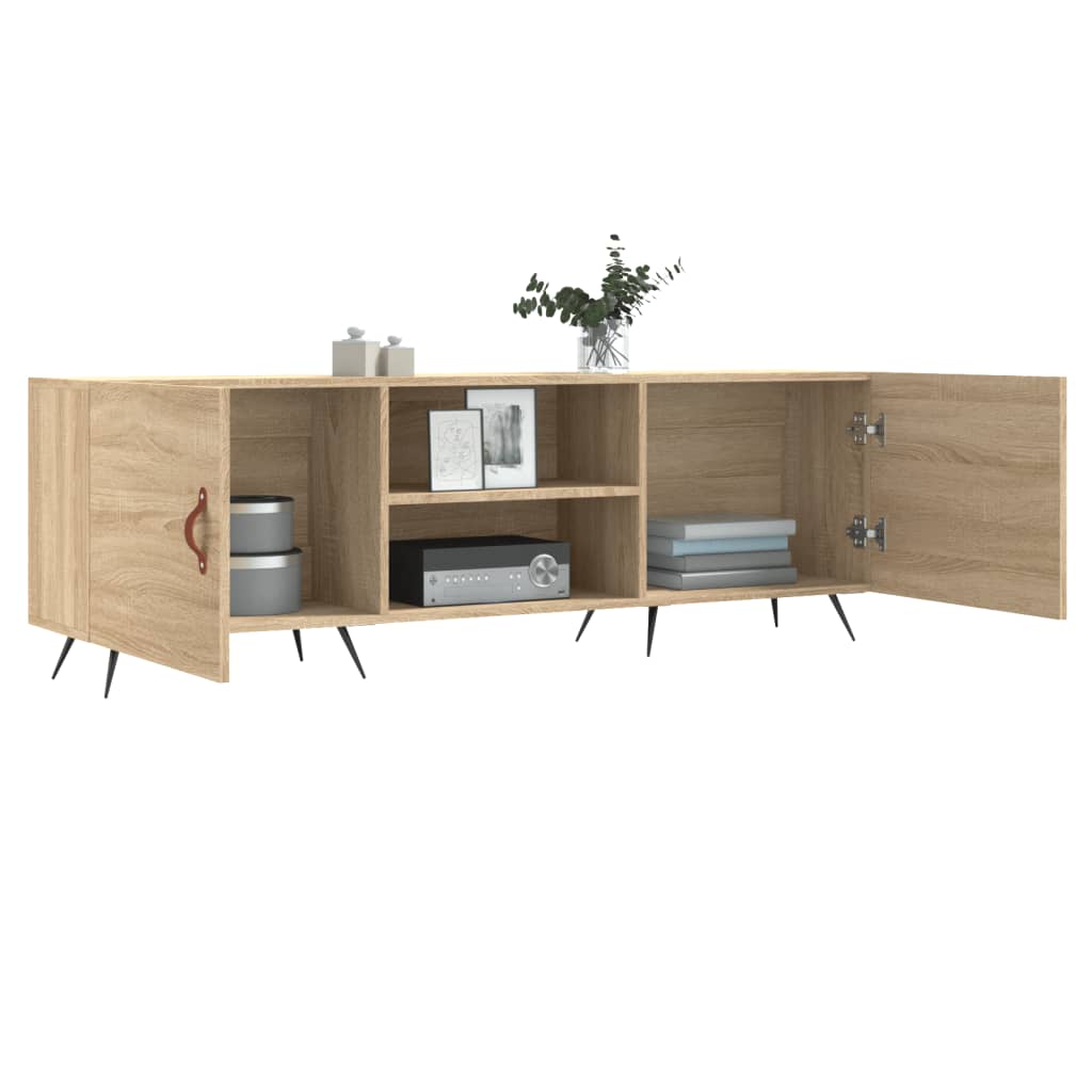 Meuble TV chêne sonoma 150x30x50 cm bois d'ingénierie - XIOS
