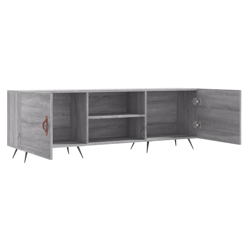 Meuble TV sonoma gris 150x30x50 cm bois d'ingénierie - XIOS