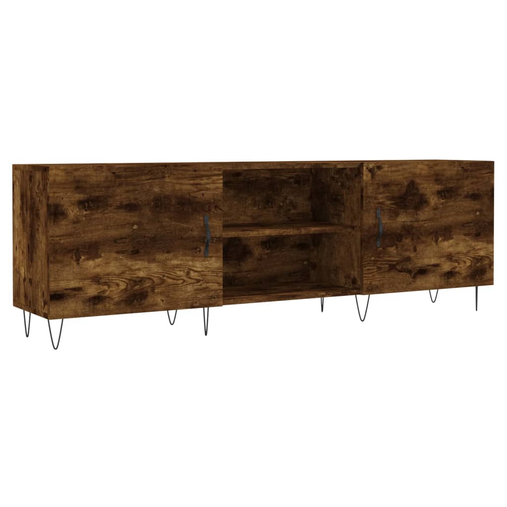 Meuble TV chêne fumé 150x30x50 cm bois d'ingénierie - XIOS