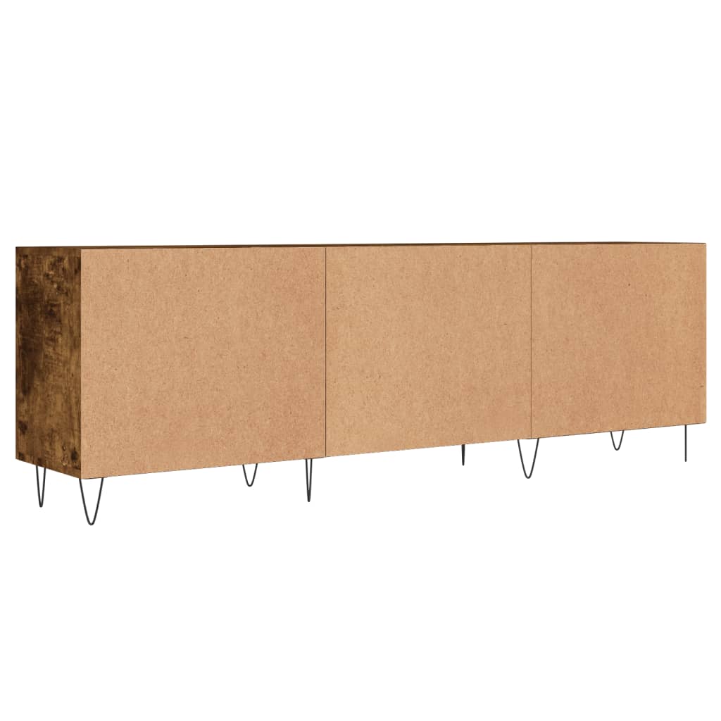 Meuble TV chêne fumé 150x30x50 cm bois d'ingénierie - XIOS