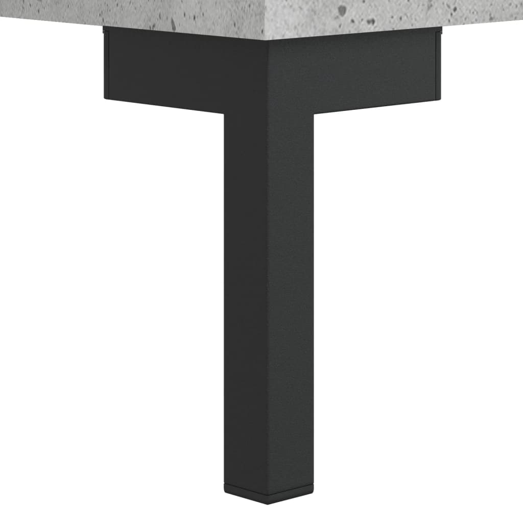Meuble TV gris béton 150x30x50 cm bois d'ingénierie - XIOS