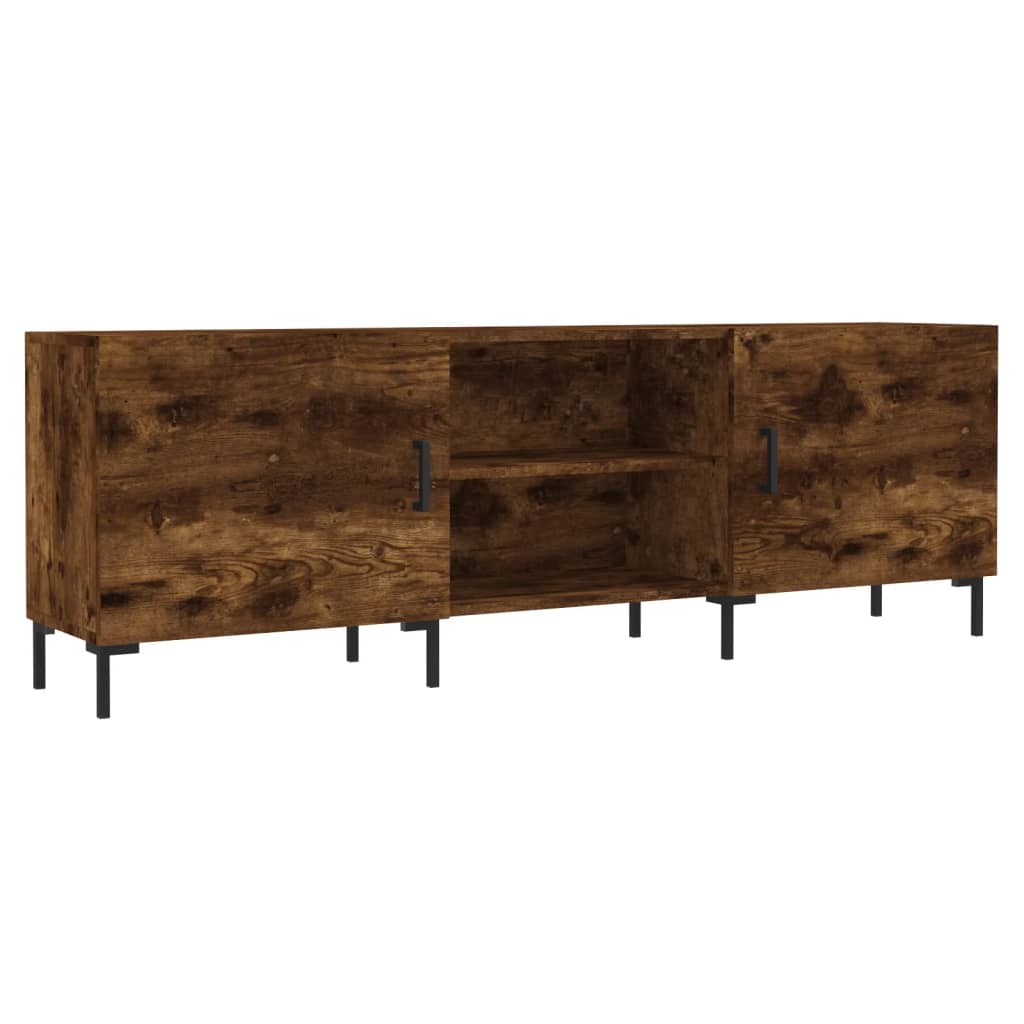 Meuble TV chêne fumé 150x30x50 cm bois d'ingénierie - XIOS