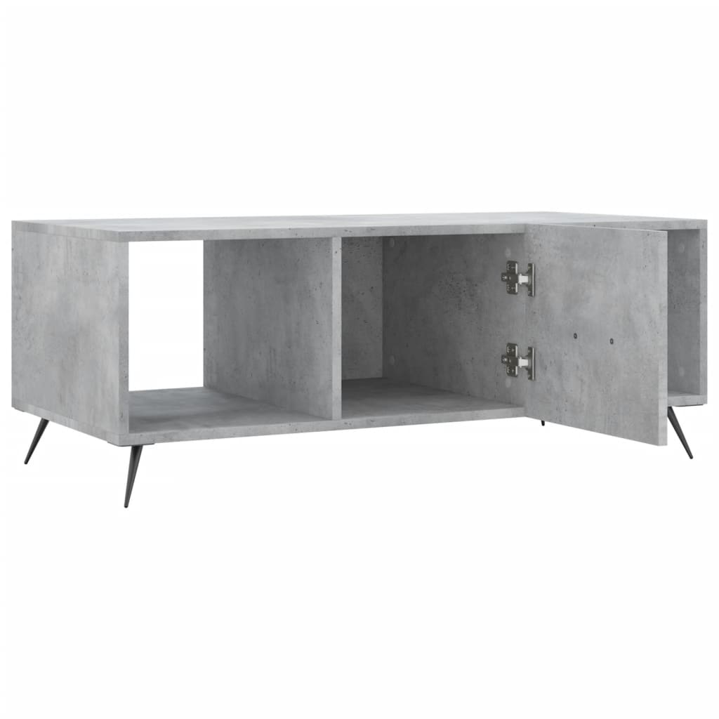 Table basse gris béton 102x50x40 cm bois d'ingénierie - XIOS