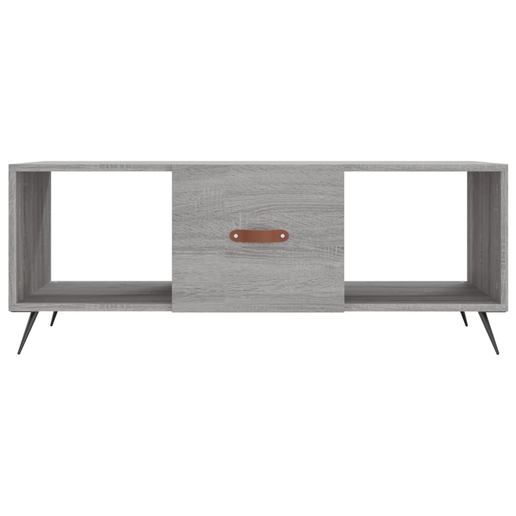 Table basse sonoma gris 102x50x40 cm bois d'ingénierie - XIOS