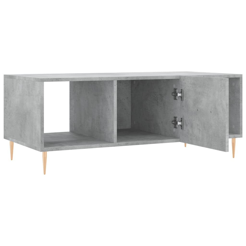 Table basse gris béton 102x50x40 cm bois d'ingénierie - XIOS