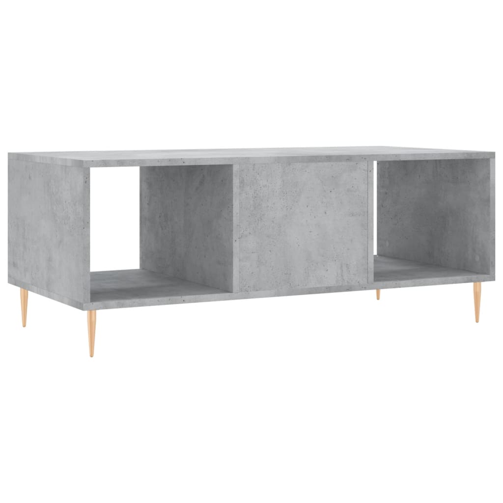 Table basse gris béton 102x50x40 cm bois d'ingénierie - XIOS