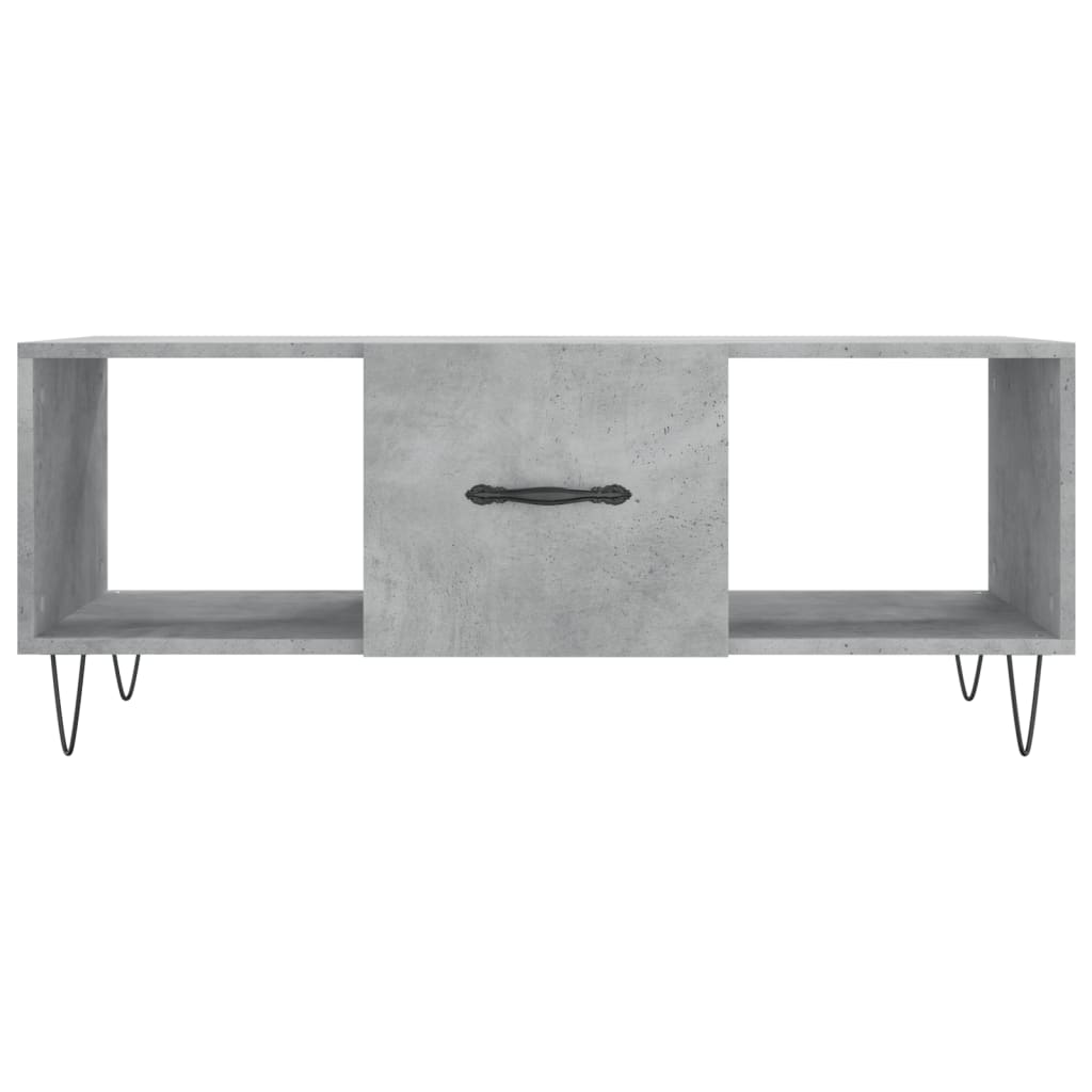 Table basse gris béton 102x50x40 cm bois d'ingénierie - XIOS
