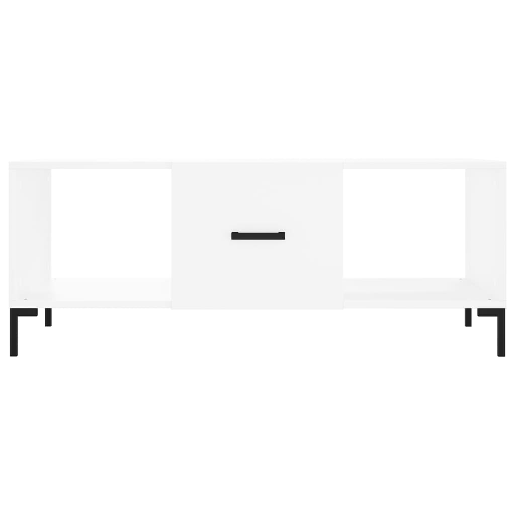 Table basse blanc 102x50x40 cm bois d'ingénierie - XIOS