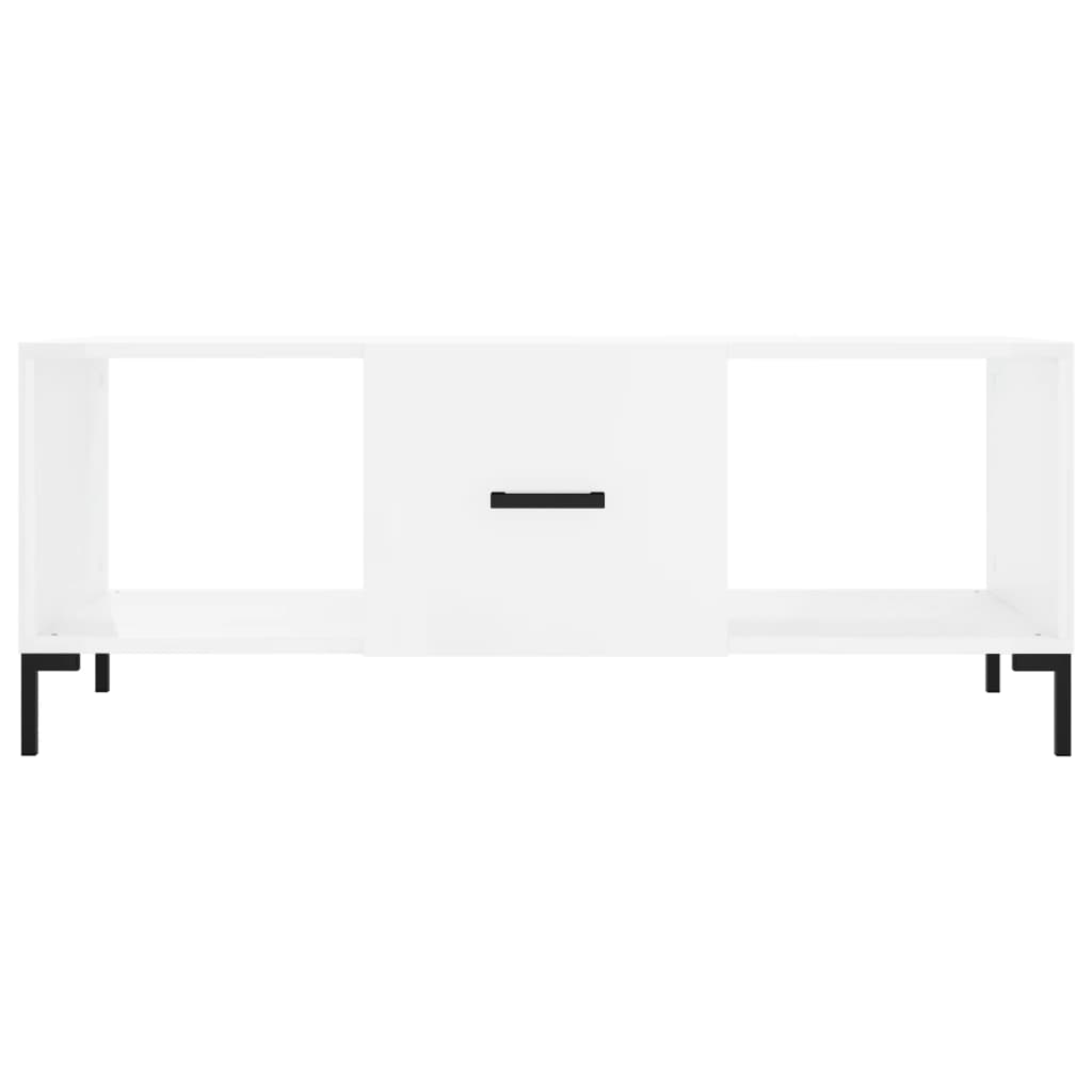 Table basse Blanc brillant 102x50x40 cm Bois d'ingénierie - XIOS