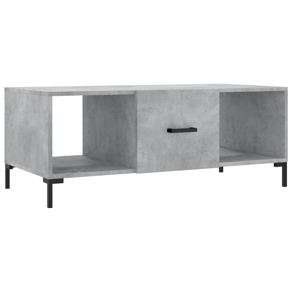Table basse gris béton 102x50x40 cm bois d'ingénierie - XIOS