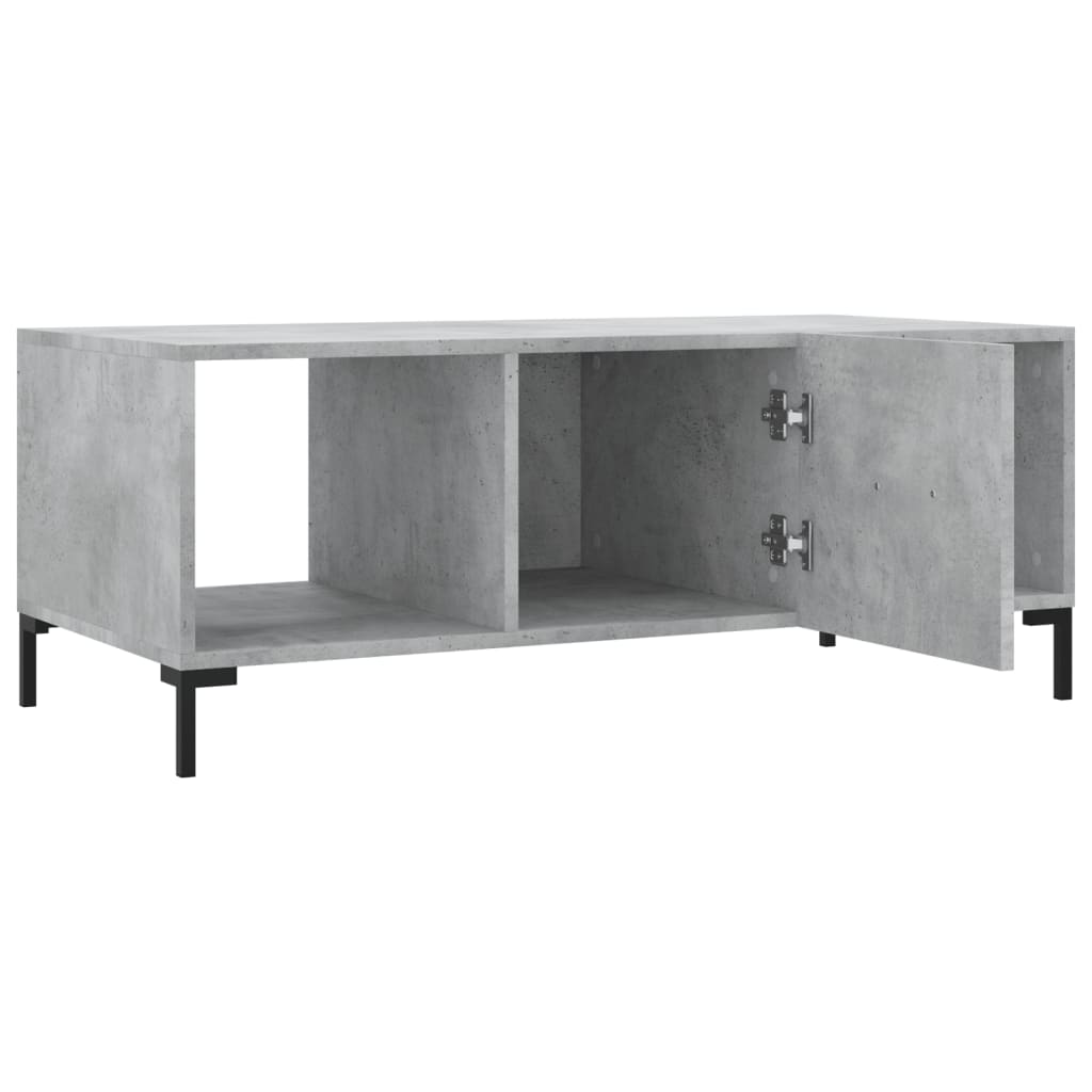 Table basse gris béton 102x50x40 cm bois d'ingénierie - XIOS