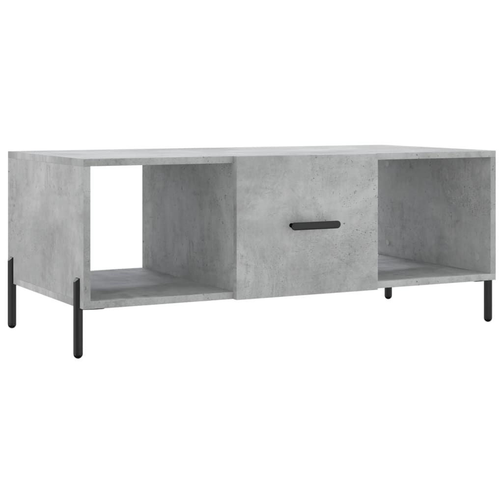 Table basse gris béton 102x50x40 cm bois d'ingénierie - XIOS