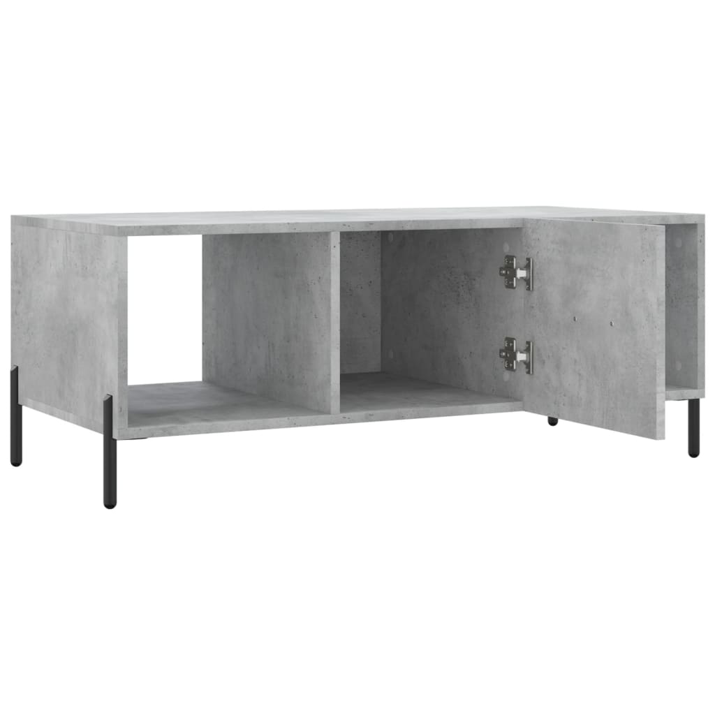 Table basse gris béton 102x50x40 cm bois d'ingénierie - XIOS