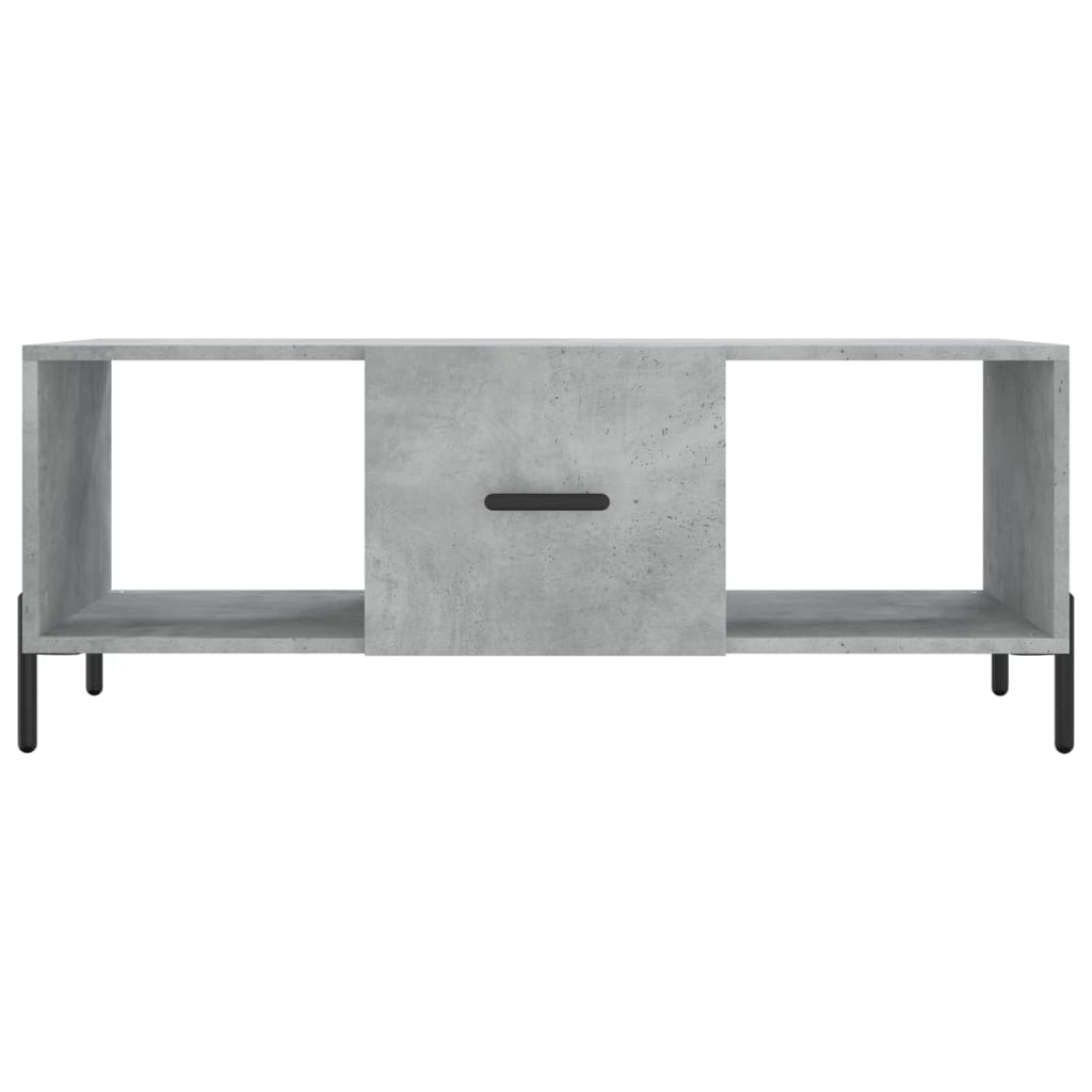 Table basse gris béton 102x50x40 cm bois d'ingénierie - XIOS