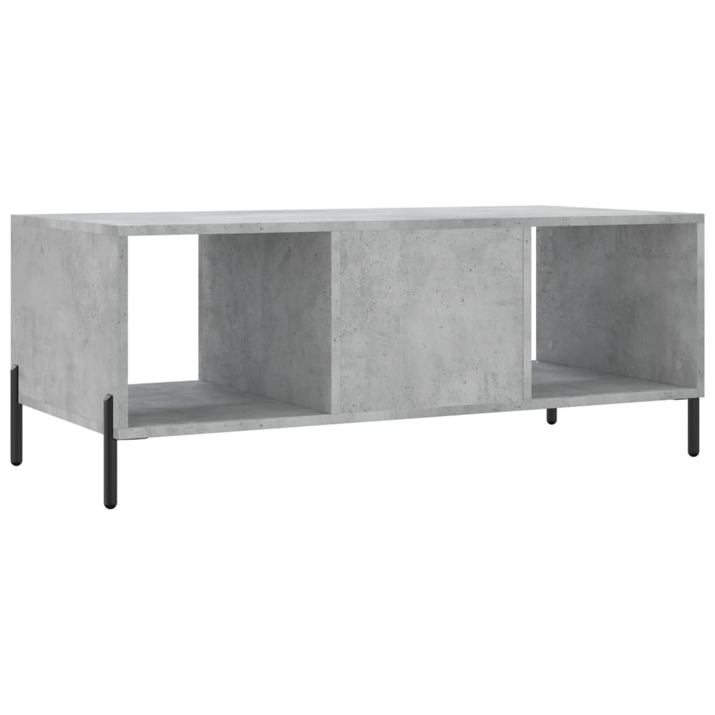 Table basse gris béton 102x50x40 cm bois d'ingénierie - XIOS