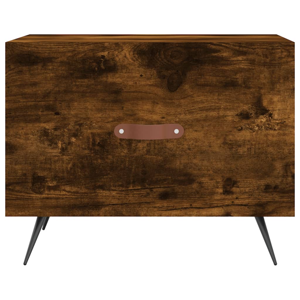 Tables basses 2 pcs chêne fumé 50x50x40 cm bois d'ingénierie - XIOS