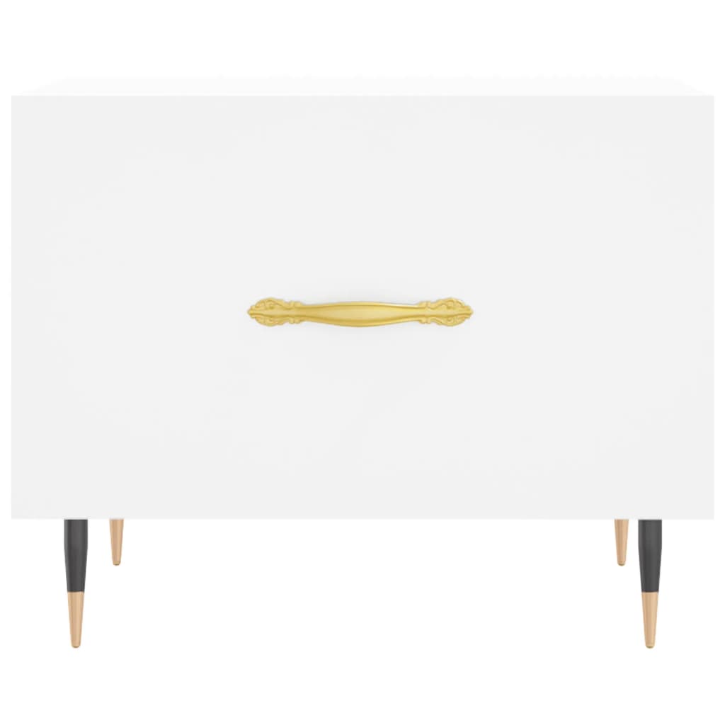 Table basse blanc 50x50x40 cm bois d'ingénierie - XIOS