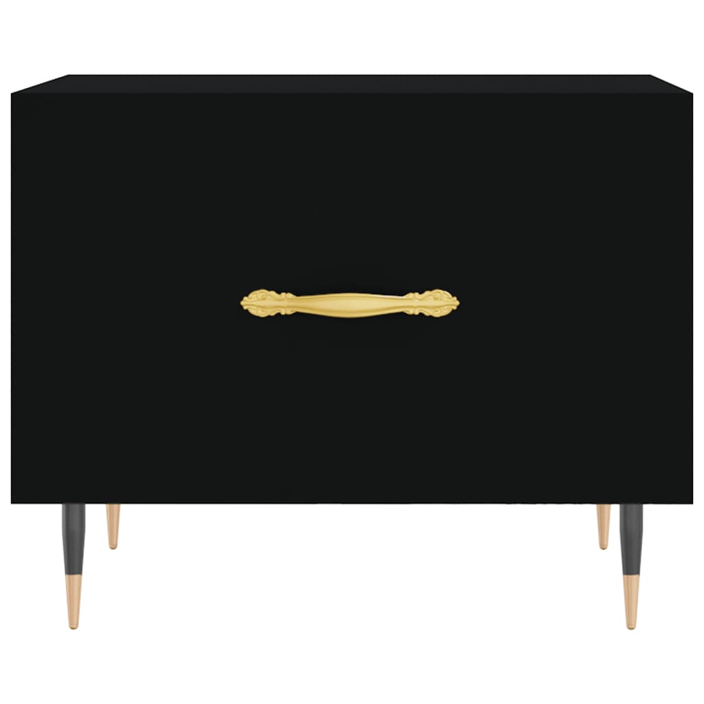 Tables basses 2 pcs noir 50x50x40 cm bois d'ingénierie - XIOS