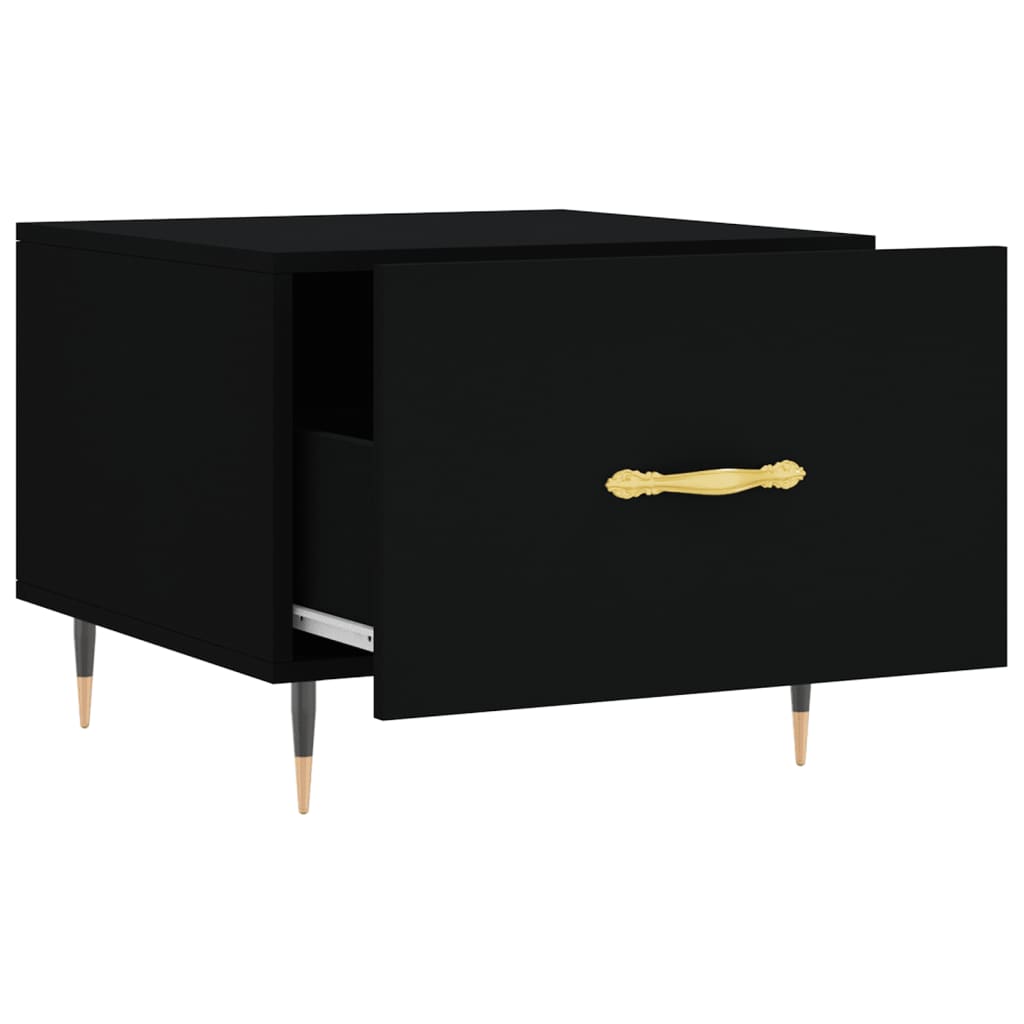 Tables basses 2 pcs noir 50x50x40 cm bois d'ingénierie - XIOS