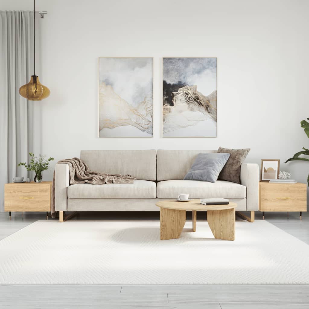 Tables basses 2 pcs chêne sonoma 50x50x40 cm bois d'ingénierie - XIOS