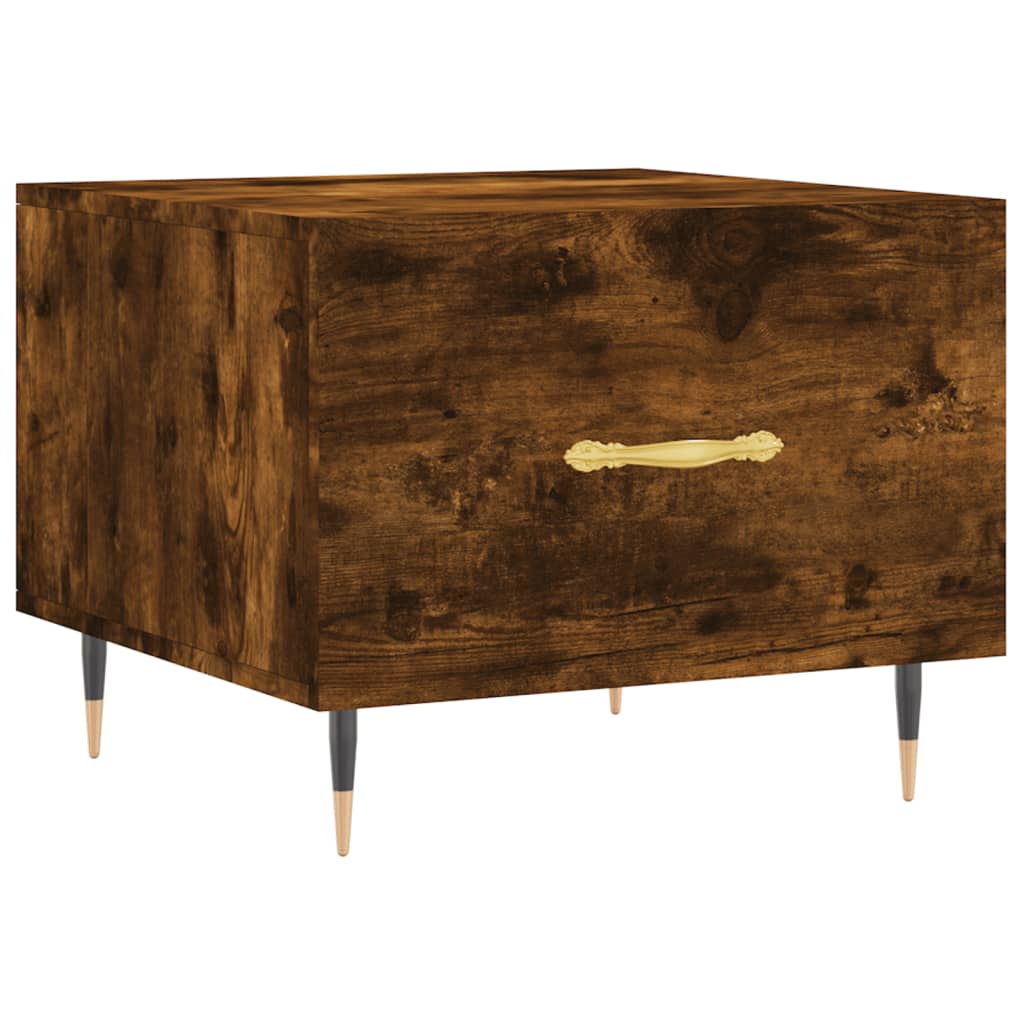 Table basse Chêne fumé 50x50x40 cm Bois d'ingénierie - XIOS